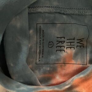 We The Free Blue and Orange Tie-Dye Tee